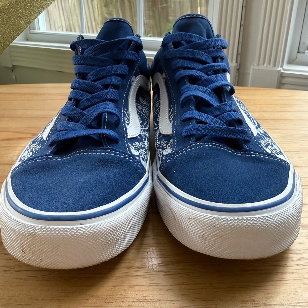 Vans Old Skool Navy Bandana Skull Print Sneakers | Men’s Size 13 - Picture 3 of 10
